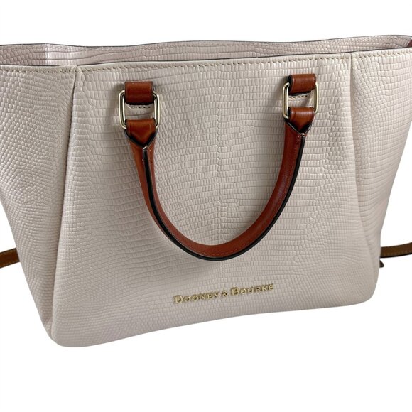 Dooney & Bourke Bag Purse Tote & DB Bone Blush Lizard Top Handle Crossbody - Picture 10 of 13